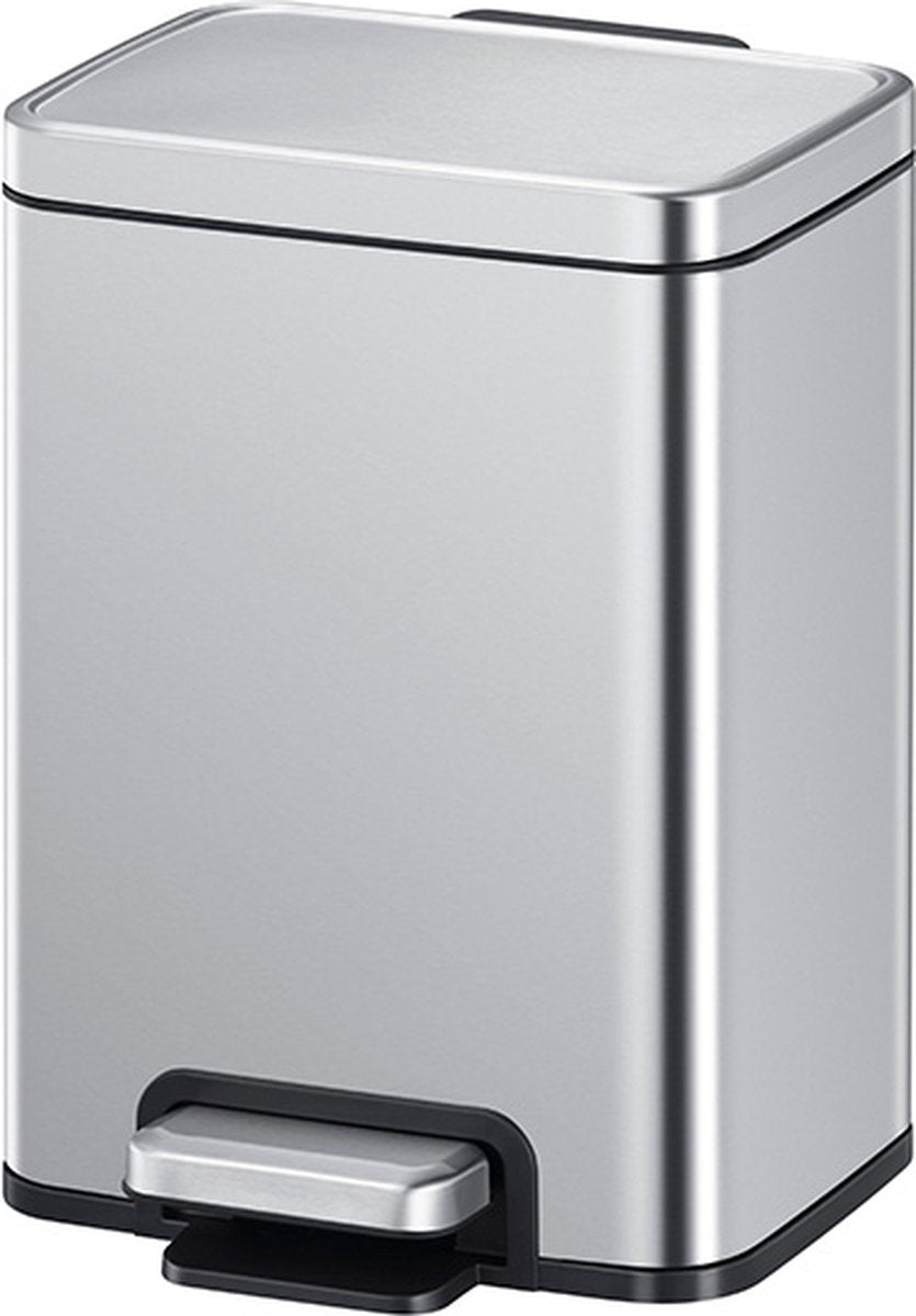 Eko - madison pedaalemmer 6 liter - stainless steel plastic - misty mat rvs - prullenbak