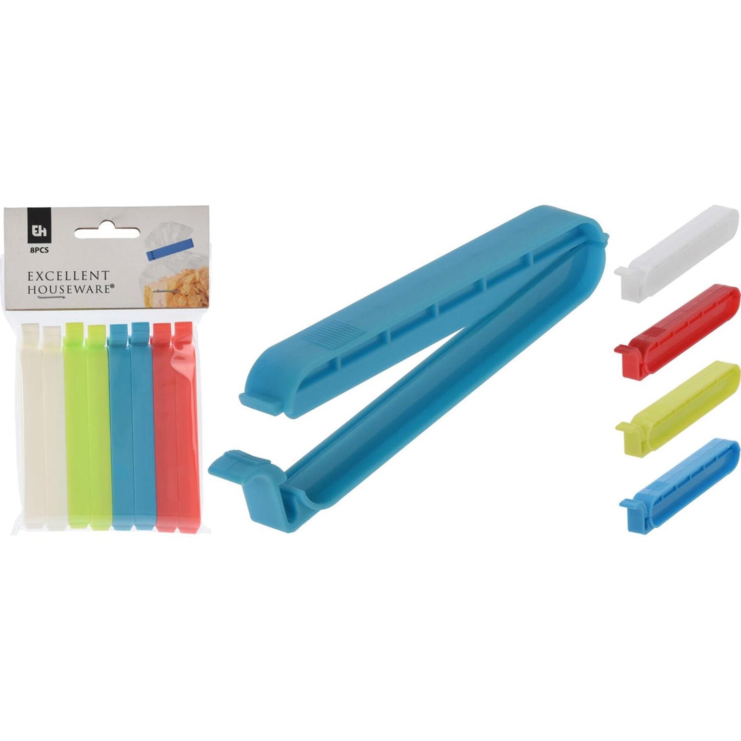 Excelentes abrazaderas para bolsas de artículos para el hogar de 8 piezas de 10 cm.