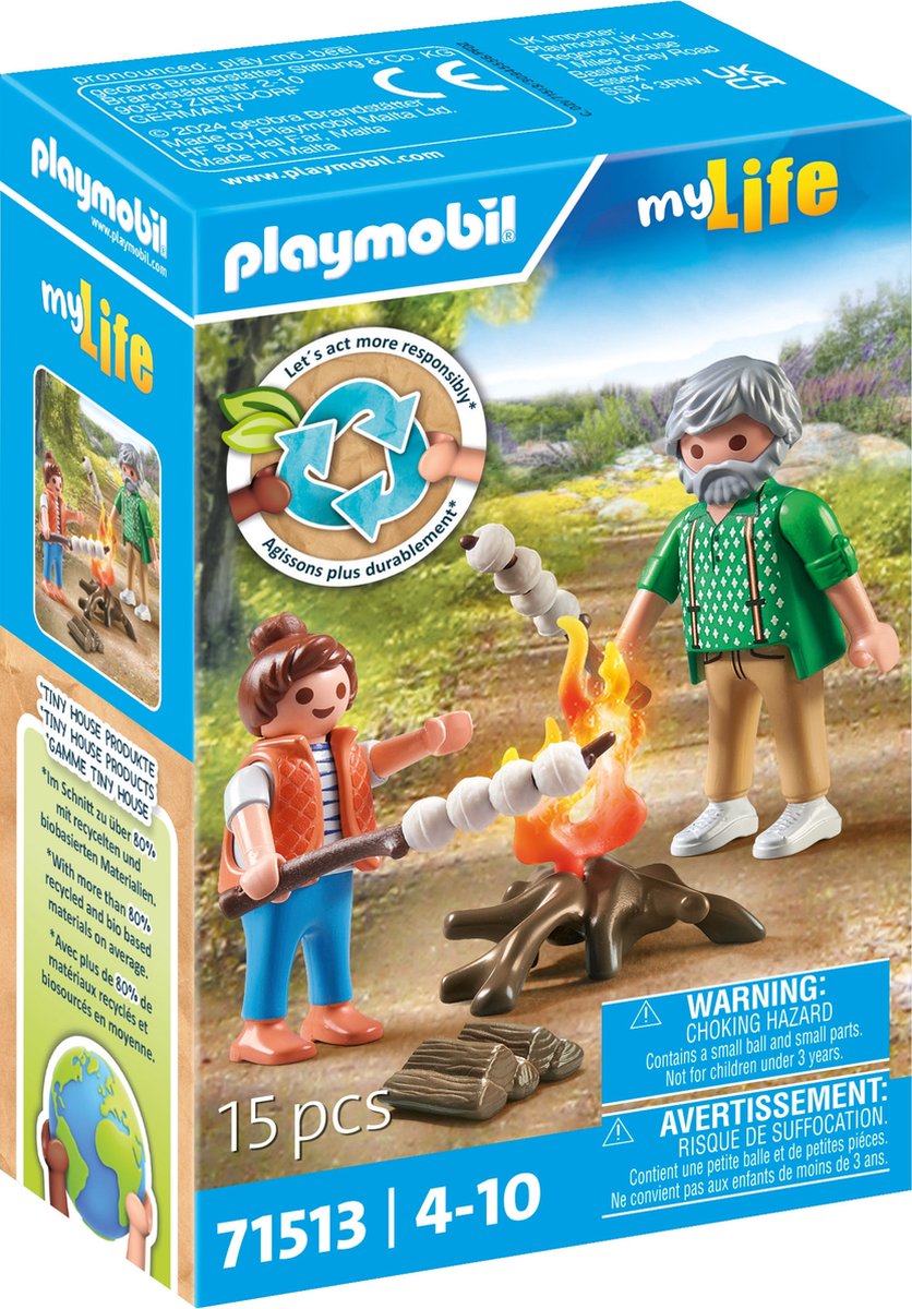 Playmobil My Life Camp Fire con Marshmallows 71513