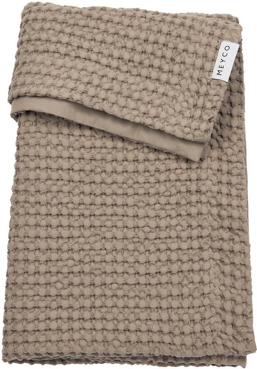 Coperta per culla in cotone waffle Meyco - tortora - 75x100 cm - 1.0 tog