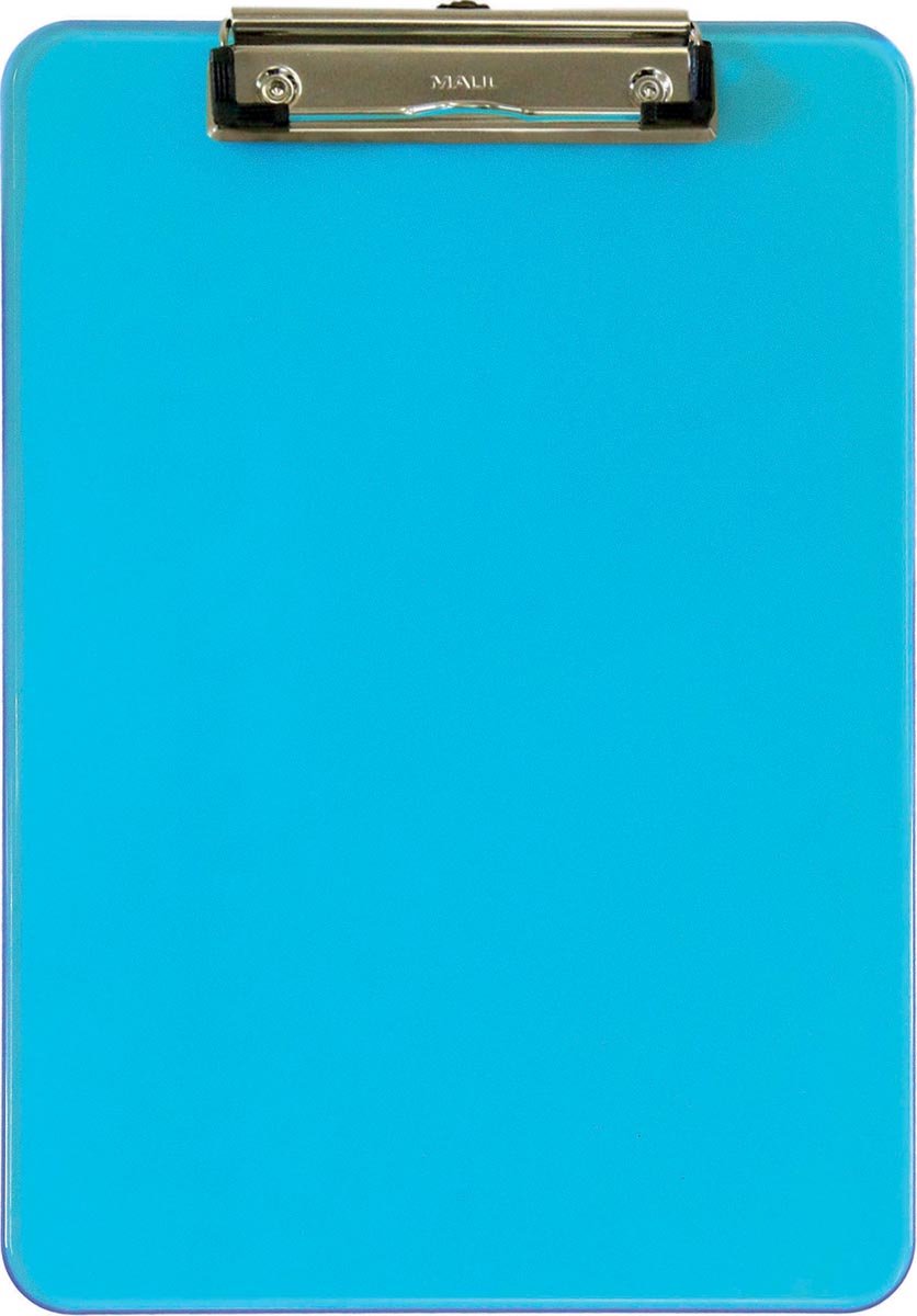 Portablocco senza marchio maul A4 ritratto trasparente blu neon - 1 pezzo