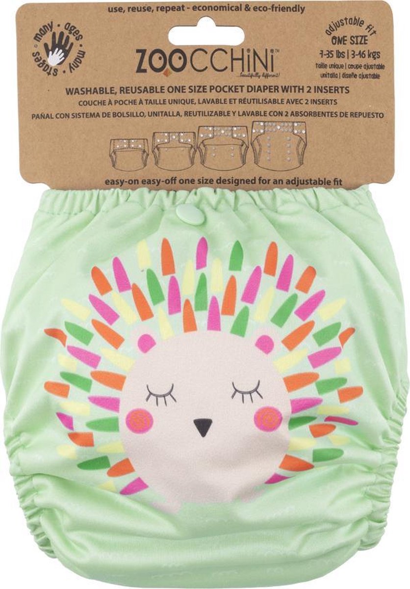 Pañal reutilizable Zoocchini - harriet el erizo