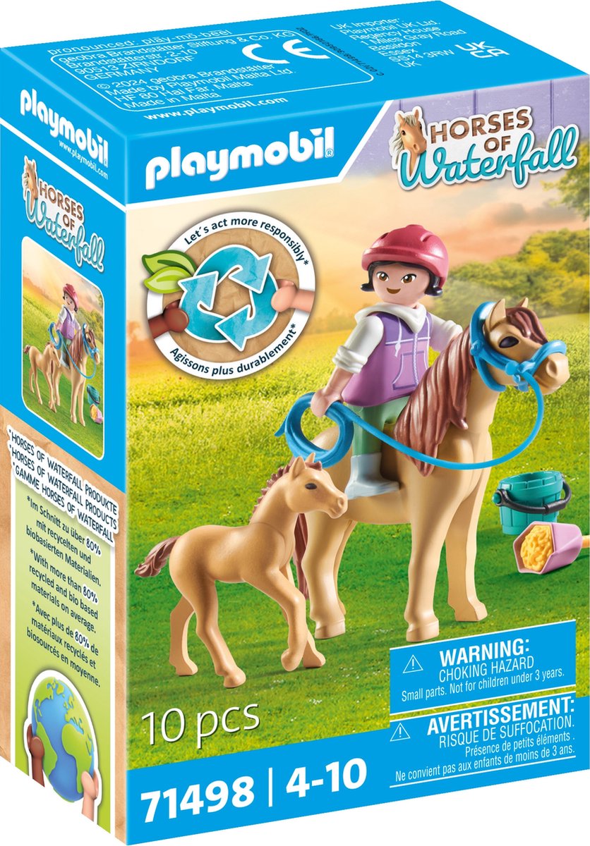 Playmobil Horses o Waterfall Child con pony y potro 71498