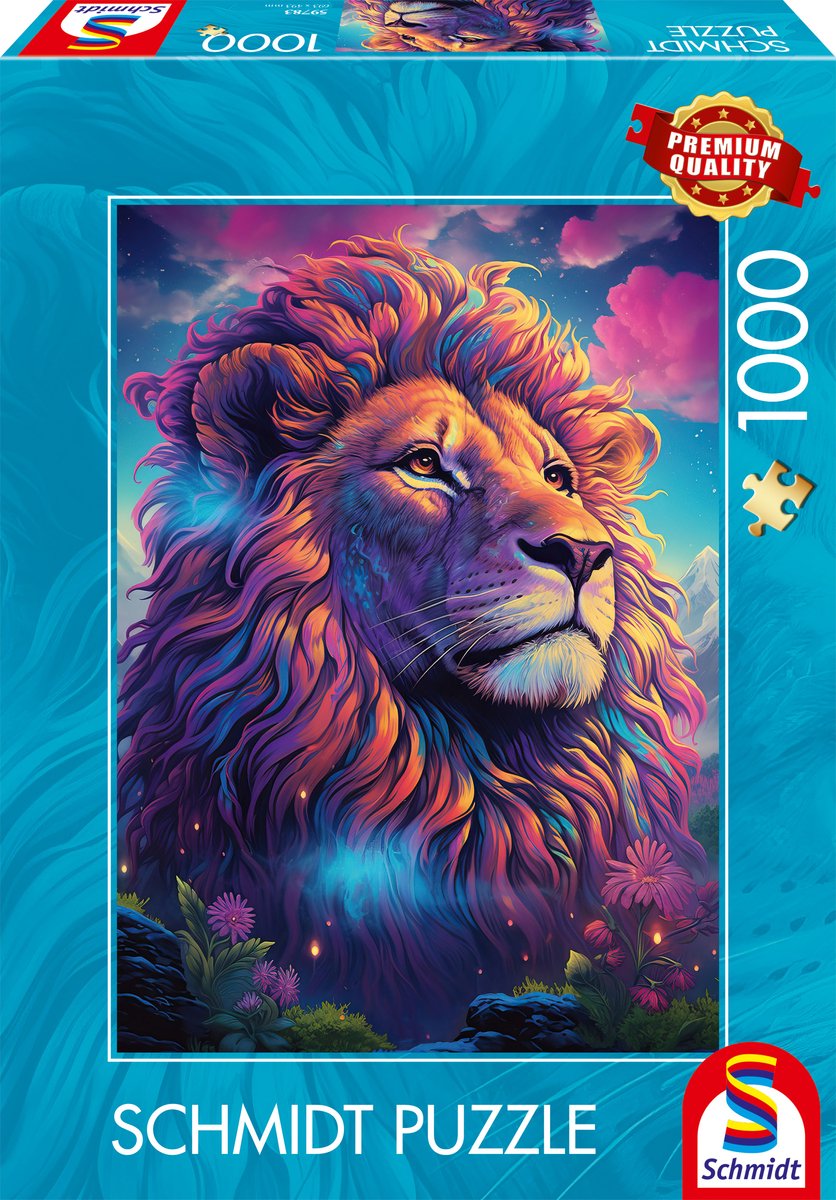 Schmidt - puzzle - leone a colori del vento - 1000 pezzi - adulti - da 12 anni