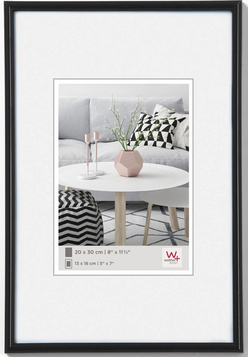 Walther galeria - cornice in plastica - misura foto 30x45 cm - nera