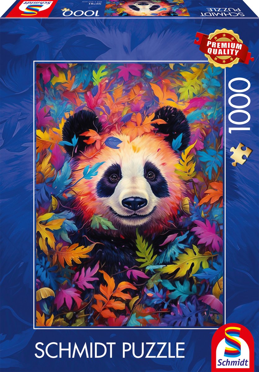 Schmidt - puzzle - panda nella foresta arcobaleno - 1000 pezzi - adulti - da 12 anni
