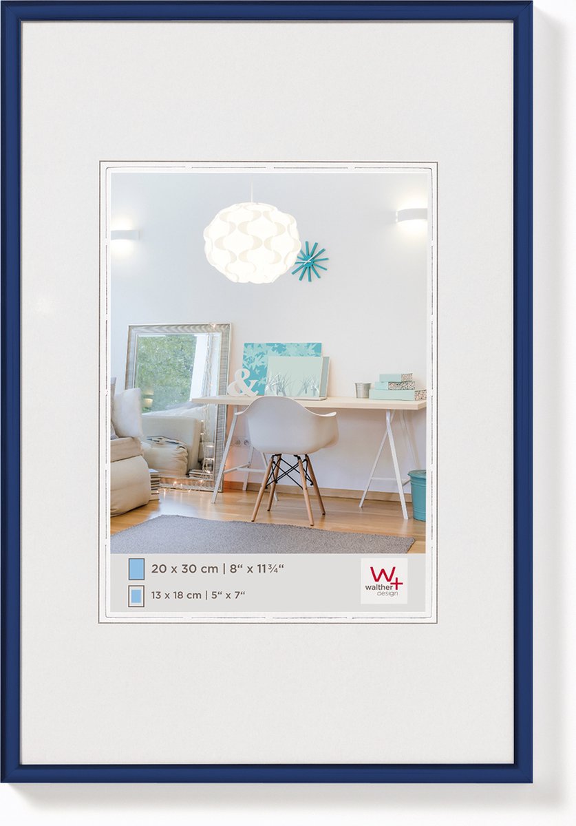 Walther new lifestyle - cornice in plastica - misura foto 30x40 cm - blu
