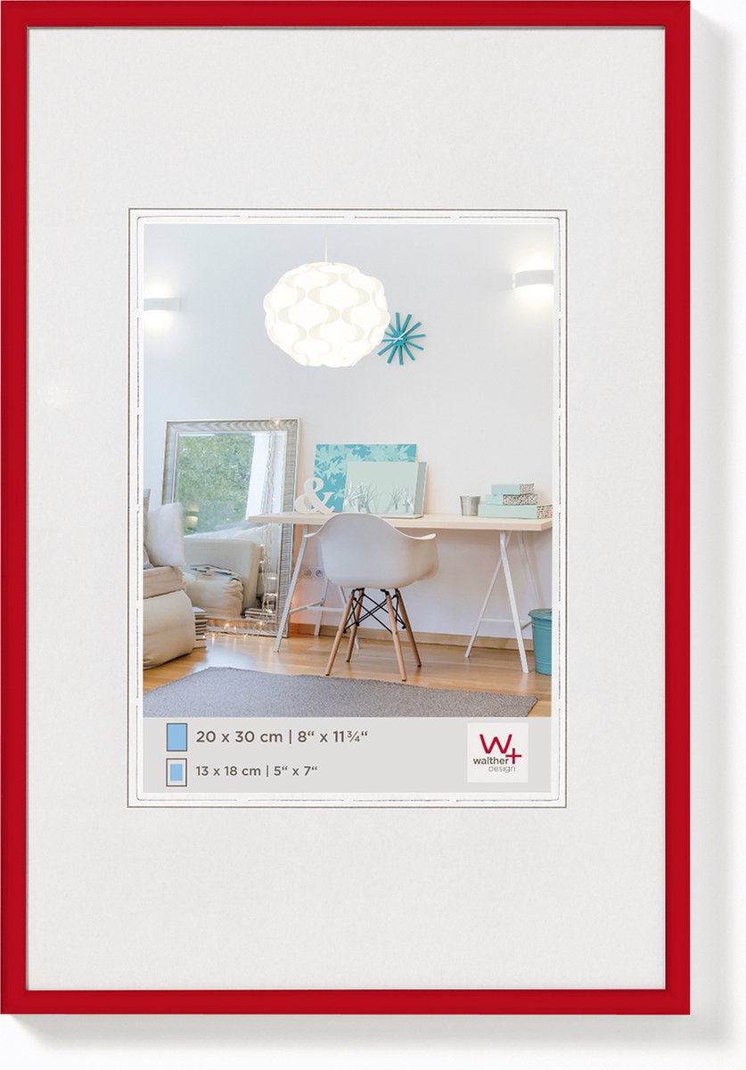 Walther new lifestyle - cornice in plastica - misura foto 40x50 cm - rosso