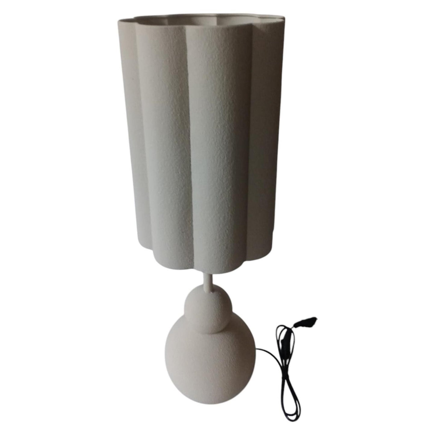 Lámpara de mesa Mansion atmósfera metal blanco 23x23x68,5cm