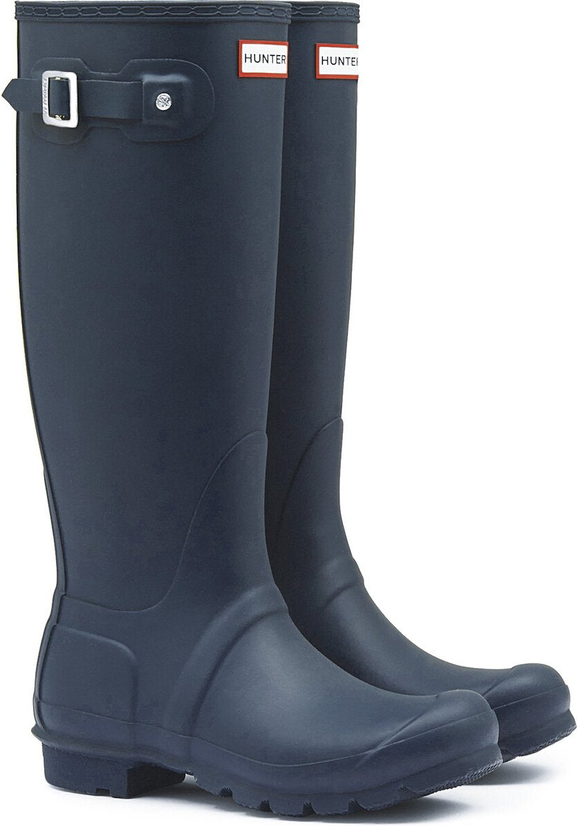 Hunter - botas de lluvia para mujer - original tall - azul marino - talla 38eu