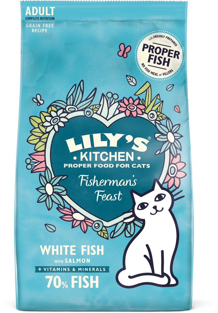 Pesce del pescatore per gatti da cucina di Lily