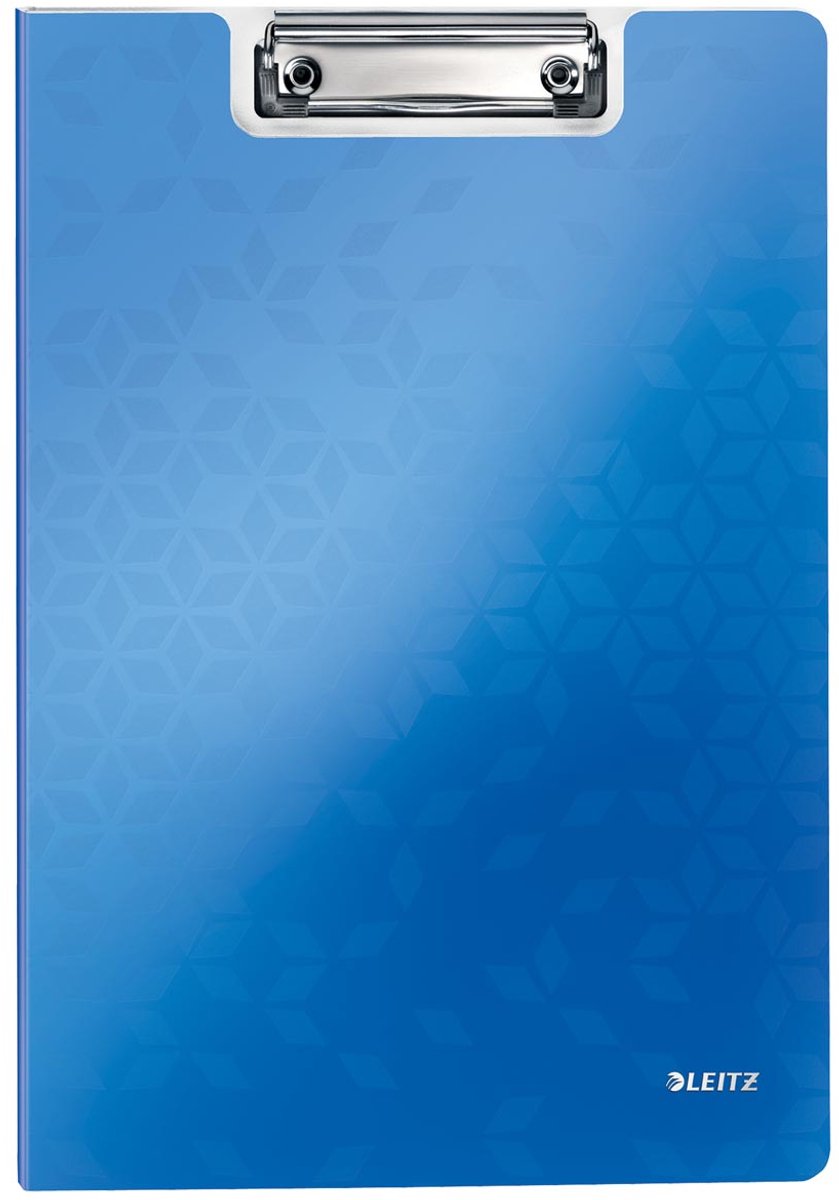Portapapeles de plástico a4 wow de Leitz con tapa y funda insertable - capacidad hasta 75 hojas - azul