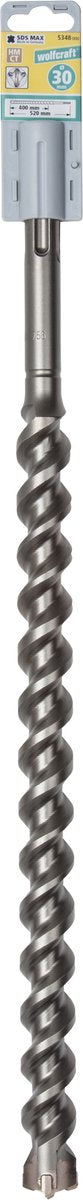 Wolfcraft - punta per calcestruzzo 30 mm - sd max - lunghezza 520 mm - metallo duro per punte per calcestruzzo - 5348000