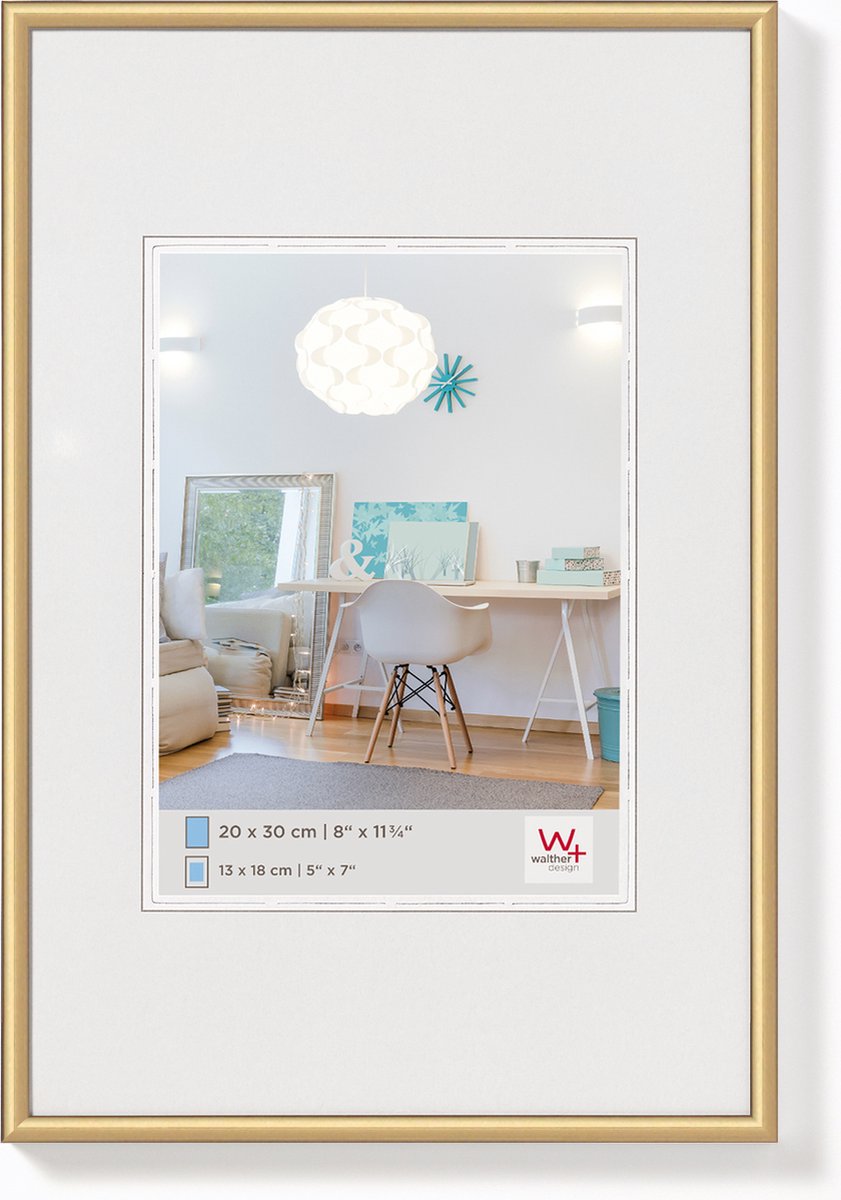 Walther new lifestyle - cornice in plastica - misura foto 20x30 cm - oro