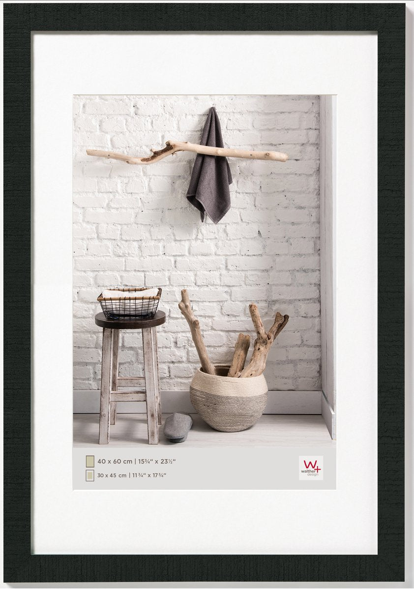 Casa Walther - cornice in legno - misura foto 40x60 cm - nera
