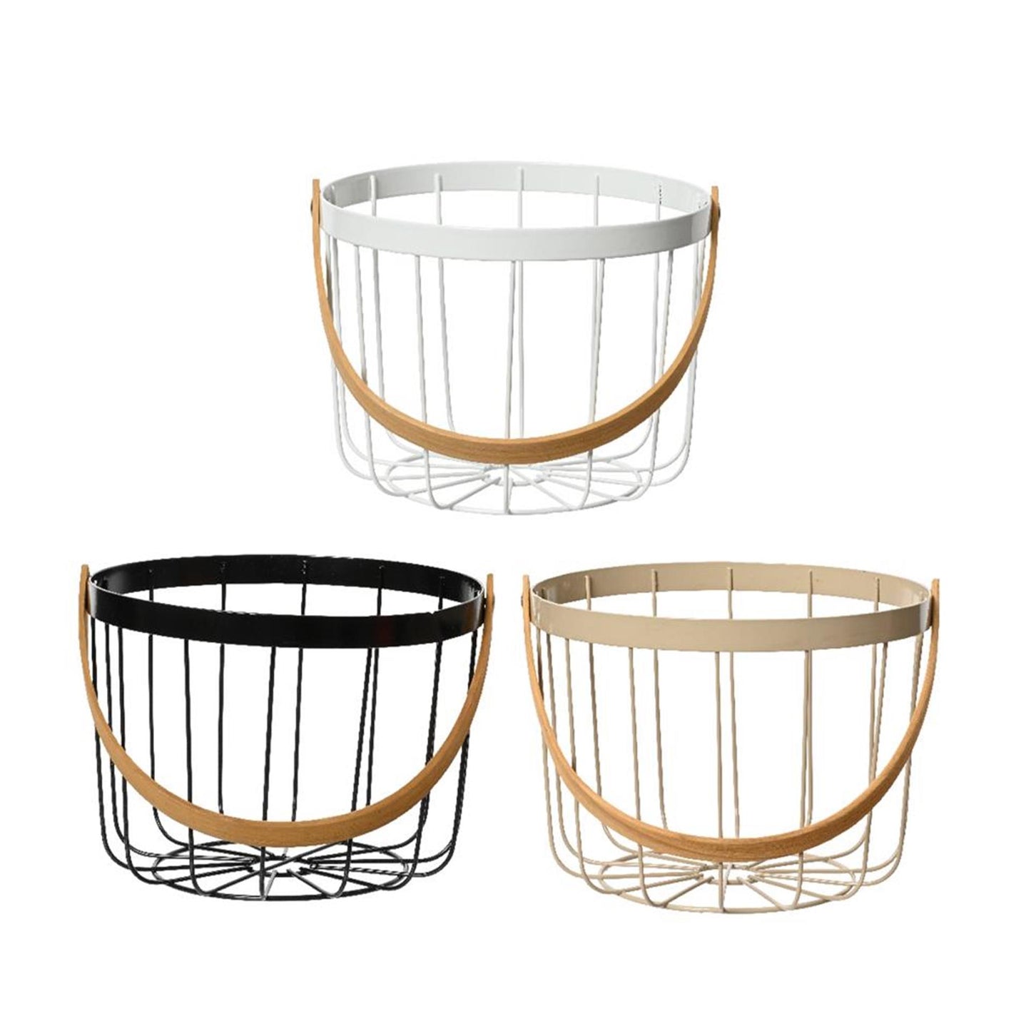 Cesta Decoris con asa metal 3 surtidos