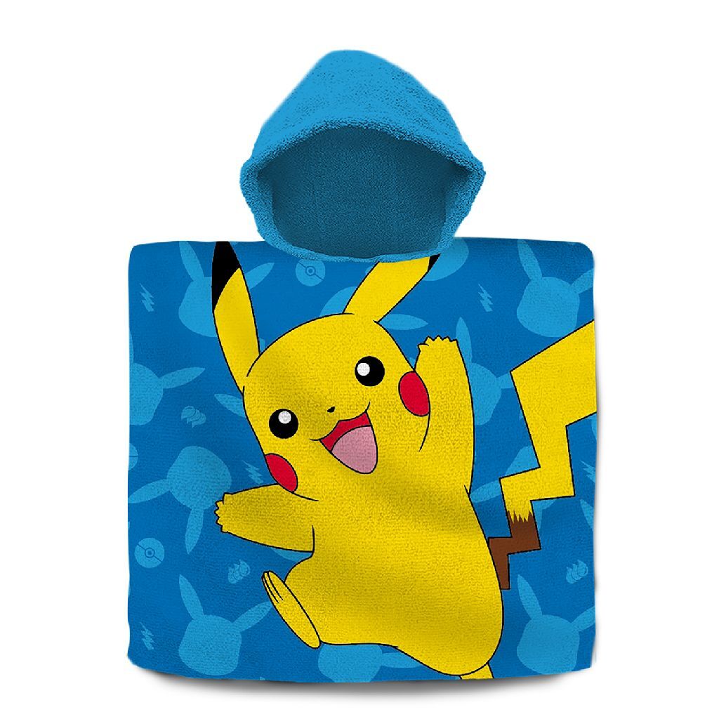 Pokemon Pokemon Badponcho 60x120 cm Blu Giallo