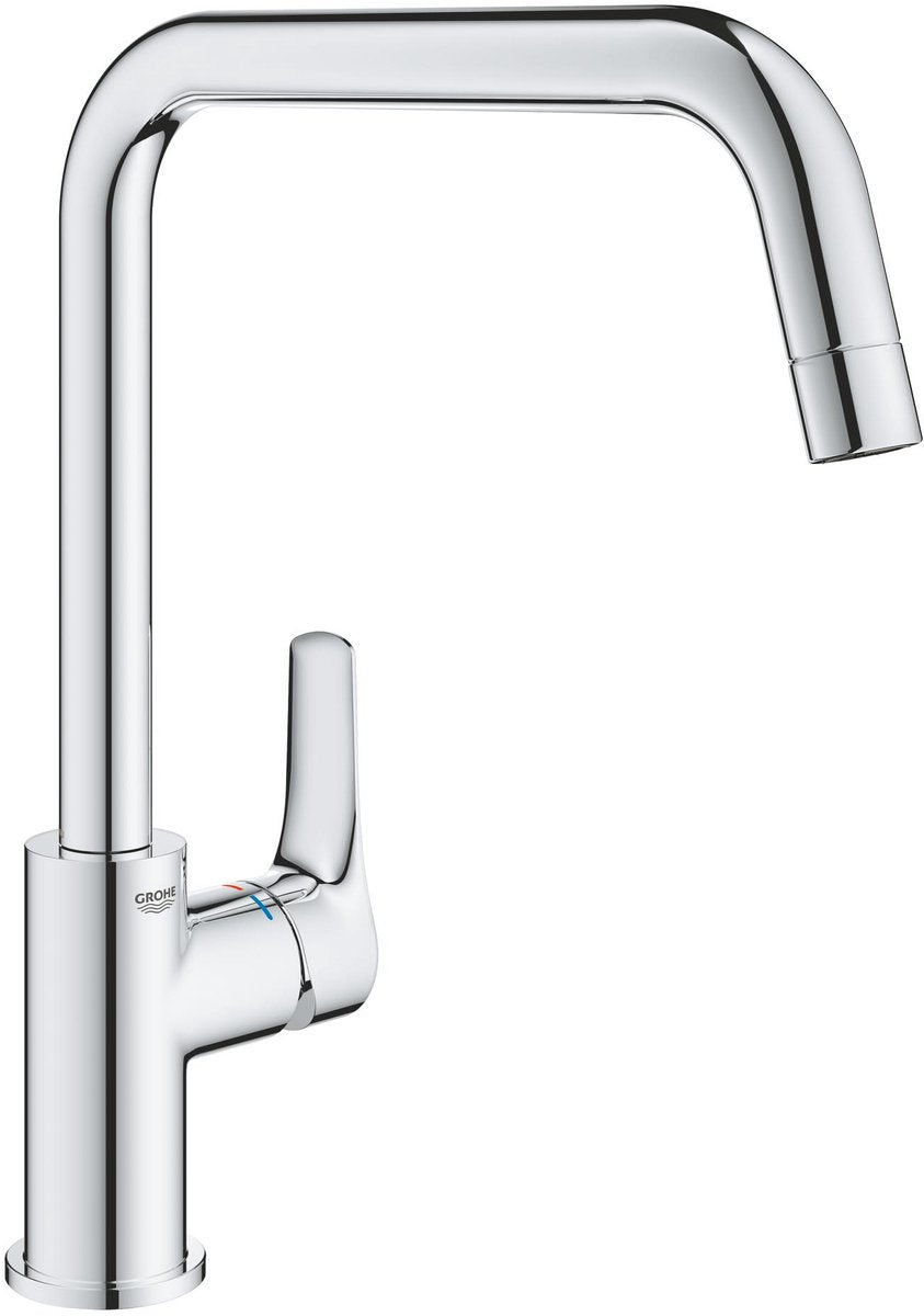 Miscelatore cucina Grohe Via – bocca alta – bocca a tubo girevole (150°) – senza piombo e nichel (zero) – cromo