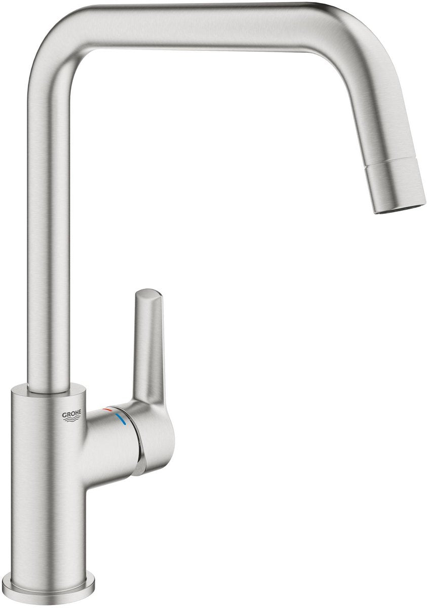 Grohe start keukenmengkraan - hoge uitloop - 150° draaibereik - supersteel (rvs look)