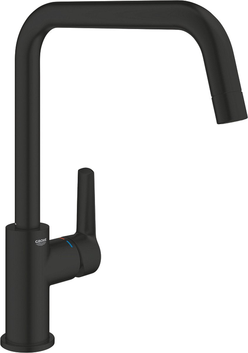 Rubinetto cucina Grohe start - bocca alta - escursione 150° - nero opaco