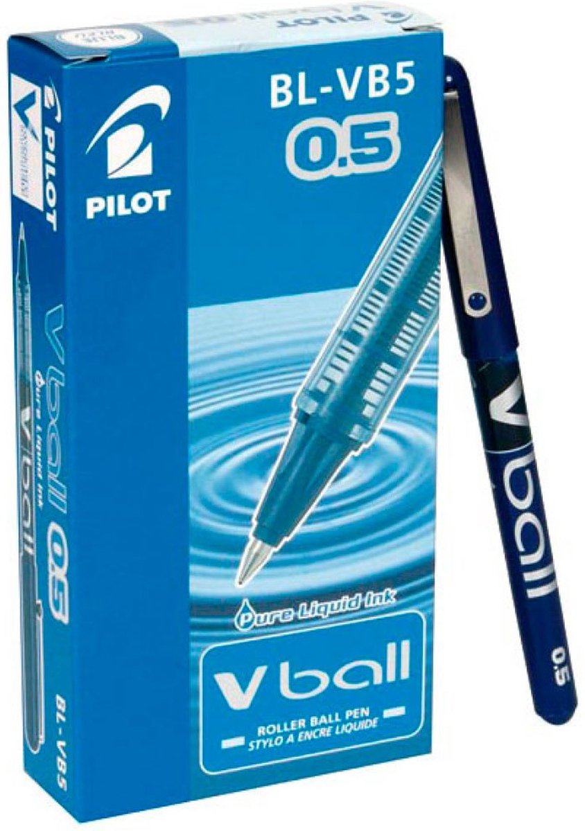 Pilot boligrafo de tinta liquida roller v-ball blu 0.3 mm (12 pezzi)
