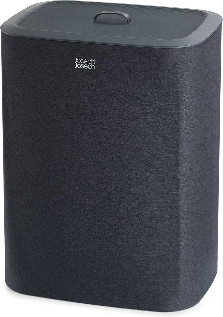 Joseph joseph tota wasmand - 2 compartimenten – was sorteren – 90 liter - zwart