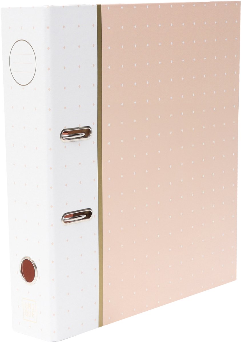 Carpeta ancor única a4 2r 8cm puntos rosa - an-121810-c
