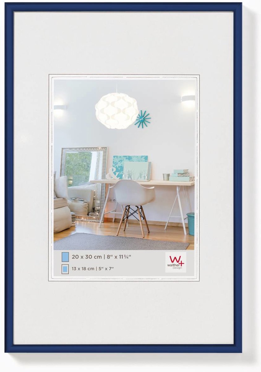 Walther new lifestyle - cornice in plastica - misura foto 50x70 cm - blu