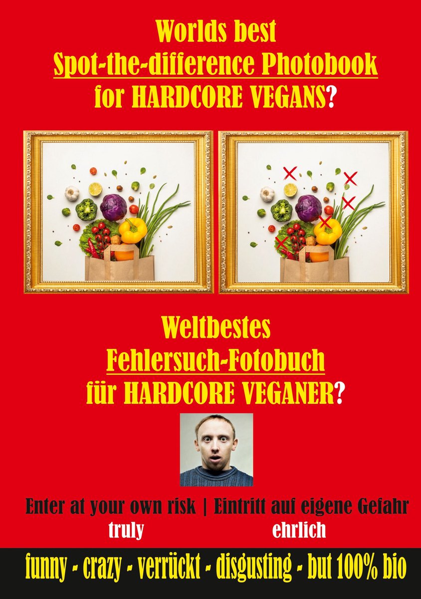 Loco libro de fotos 2 para encontrar las diferencias: ¿el mejor libro de fotos de libros para veganos incondicionales?