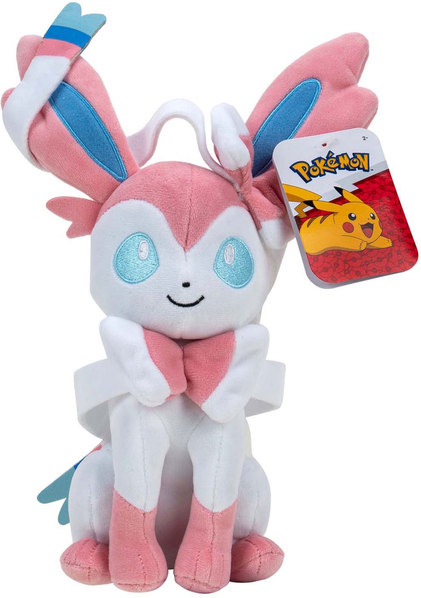 Jazwares pokémon knuffel pluche sylveon - 20cm