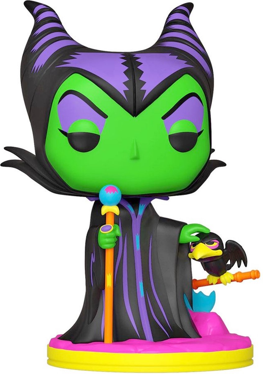 Disney Funko Cenerentola figura da collezione cattivi pop! malefica blacklight 9 cm multicolori