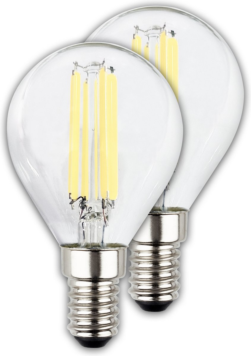Briloner - ultra efficient led lamp - set van 2 lichtbronnen - e14 - filament verlichting - 4w - 840lm - 2.700 k warm wit licht - ø3.5cm