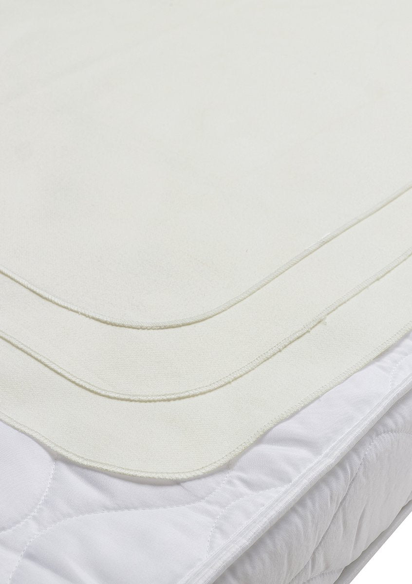 Meyco baby molton onderlegger - 3-pack - white - 68x75cm