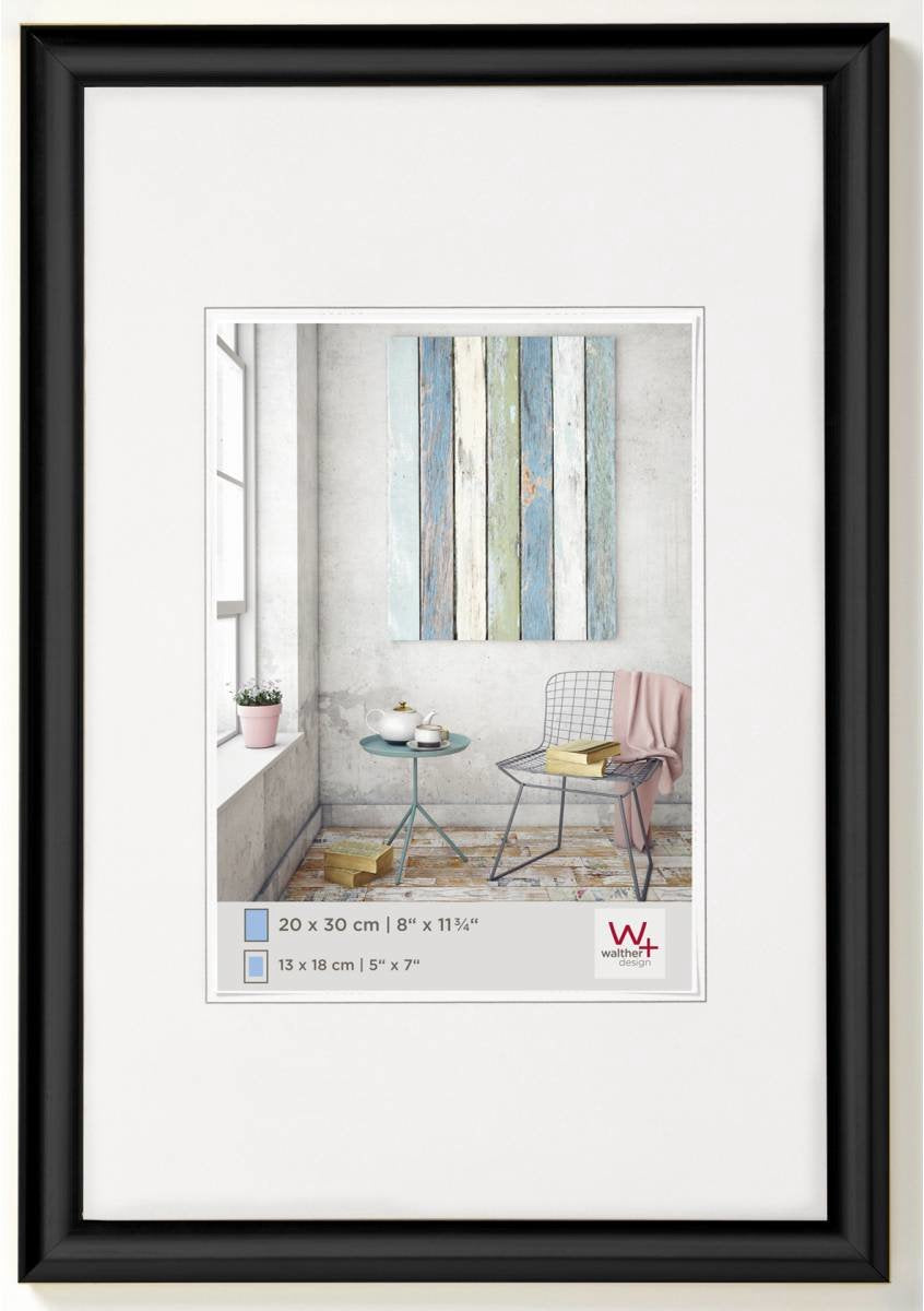 Walther trendstyle - cornice in plastica - misura foto 30x45 cm - nera