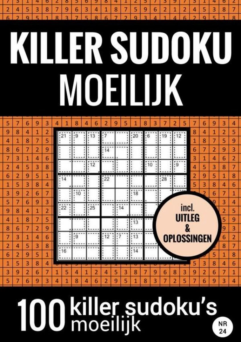Libro di sudoku killer senza marchio senza marchio - difficile - con 100 puzzle difficili per adulti e anziani
