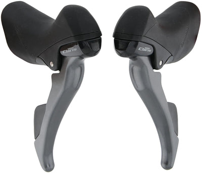 Shimano versteller- remhendelset 2 x 8 speed claris st-r2000 - grijs zwart
