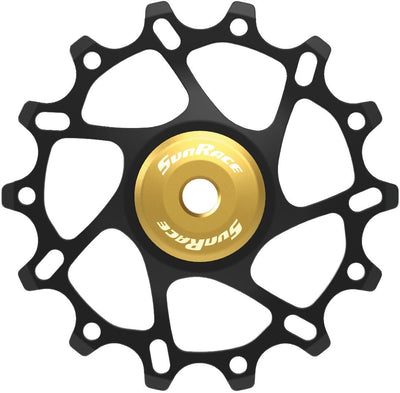Derailleurwiel 14t in lega d'oro