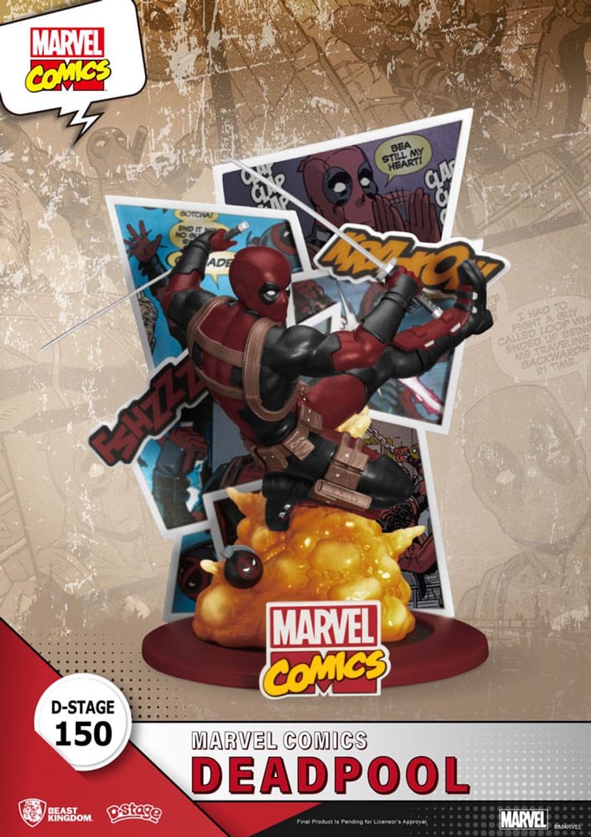Beast kingdom toys marvel d-stage pvc diorama deadpool 16 cm dioramas