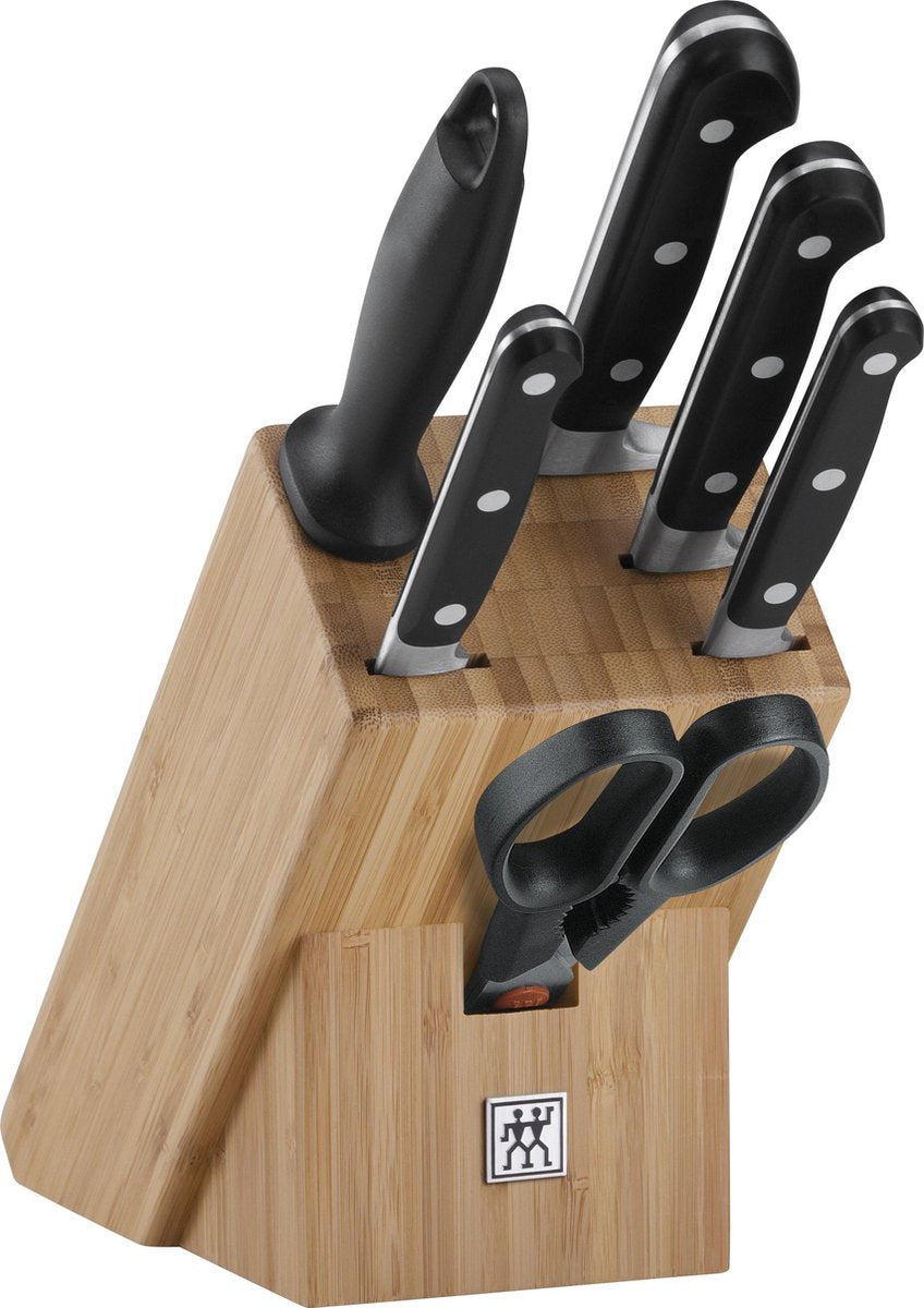 Zwilling professional s - set coltelli - con ceppo - acciaio inox - 6 pezzi