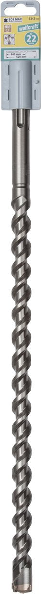 Wolfcraft - punta per calcestruzzo 22 mm - sd max - lunghezza 520 mm - metallo duro per punte per calcestruzzo - 5345000