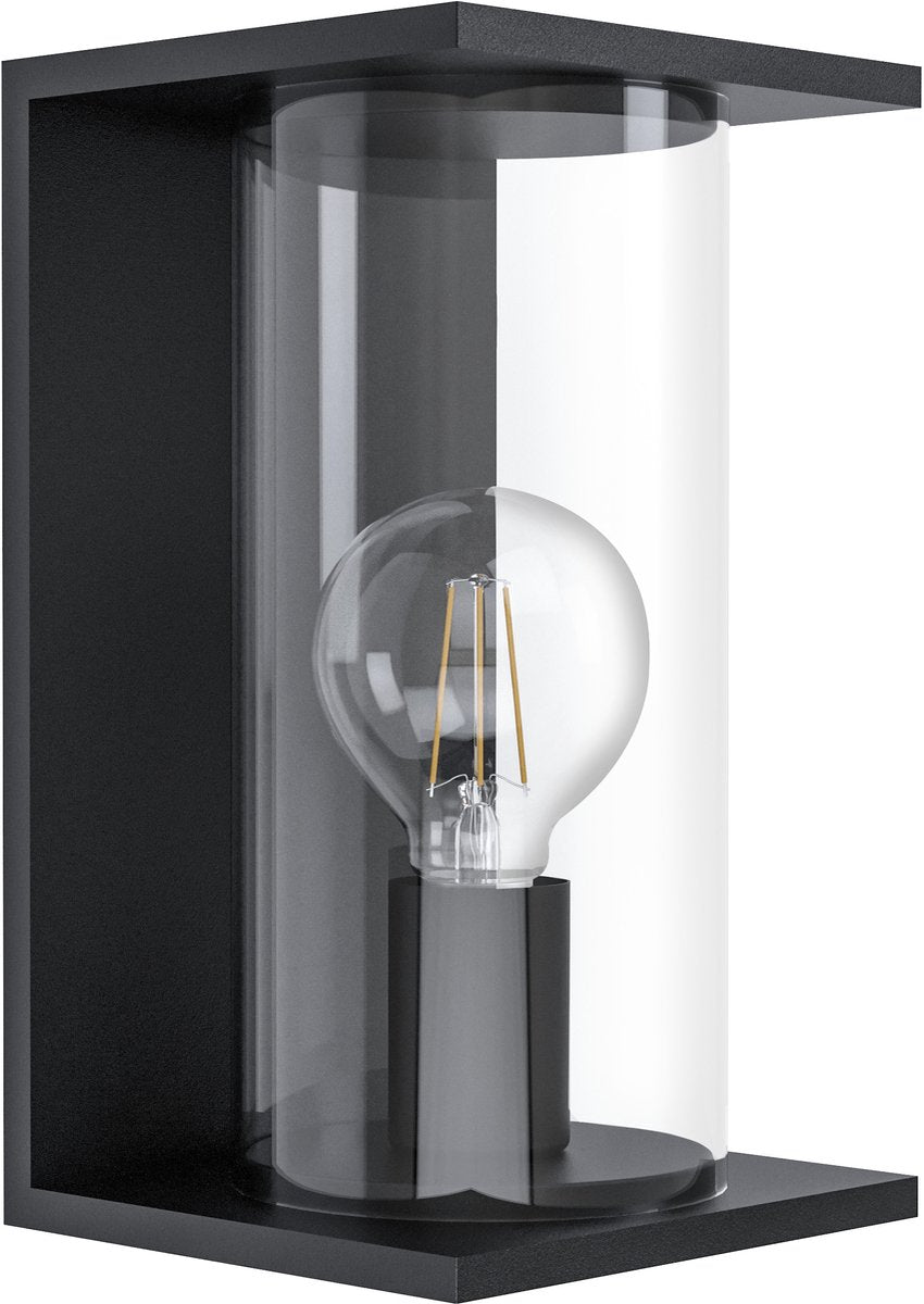Eglo cascinetta wandlamp voor buiten - e27 - 28cm - ip44 - zwart