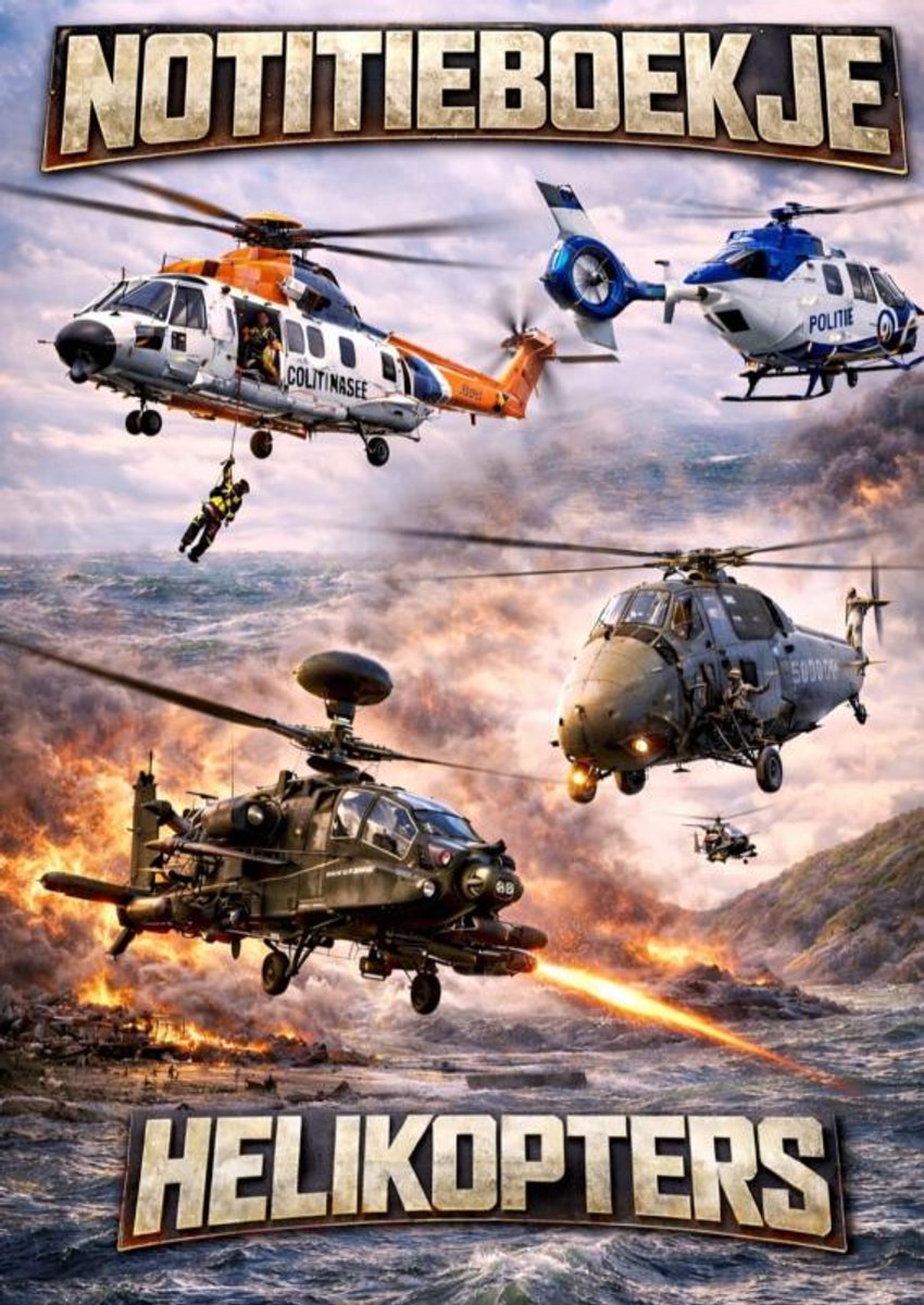 Notitieboekje, helikopters.
