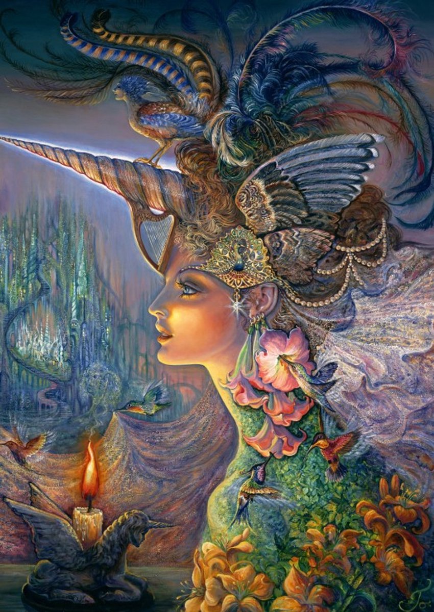 Grafika puzzel josephine wall - my lady unicorn - 2000 stukjes fantasie.
