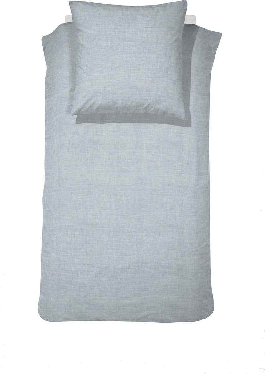 Juego de funda nórdica 1 persona Cenicienta lyn 155x220cm algodón gris claro + 1 funda de almohada 60x70