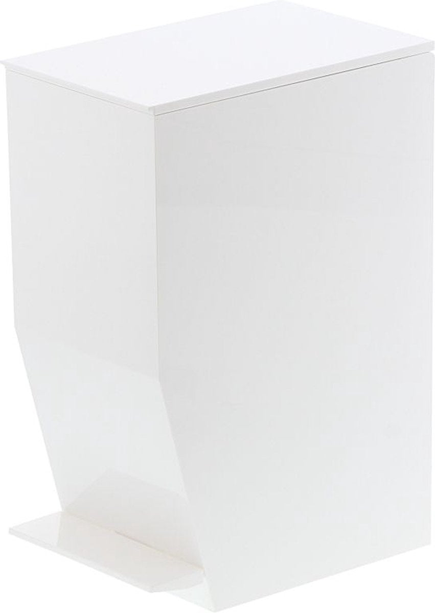 Papelera con pedal Yamazaki - torre - blanco
