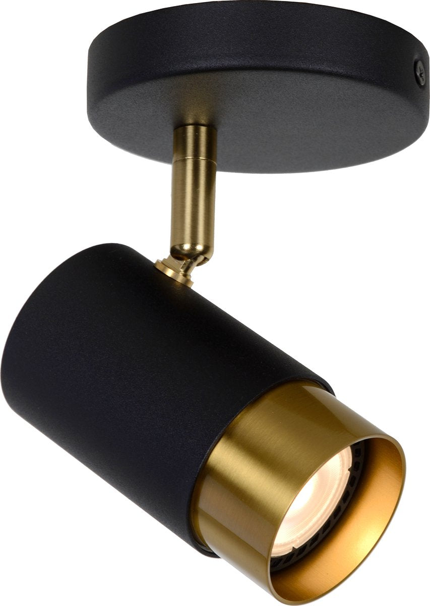 Lucide floris - faretto da soffitto (lampada da soffitto) - ø 10 cm - 1xgu10 - nero