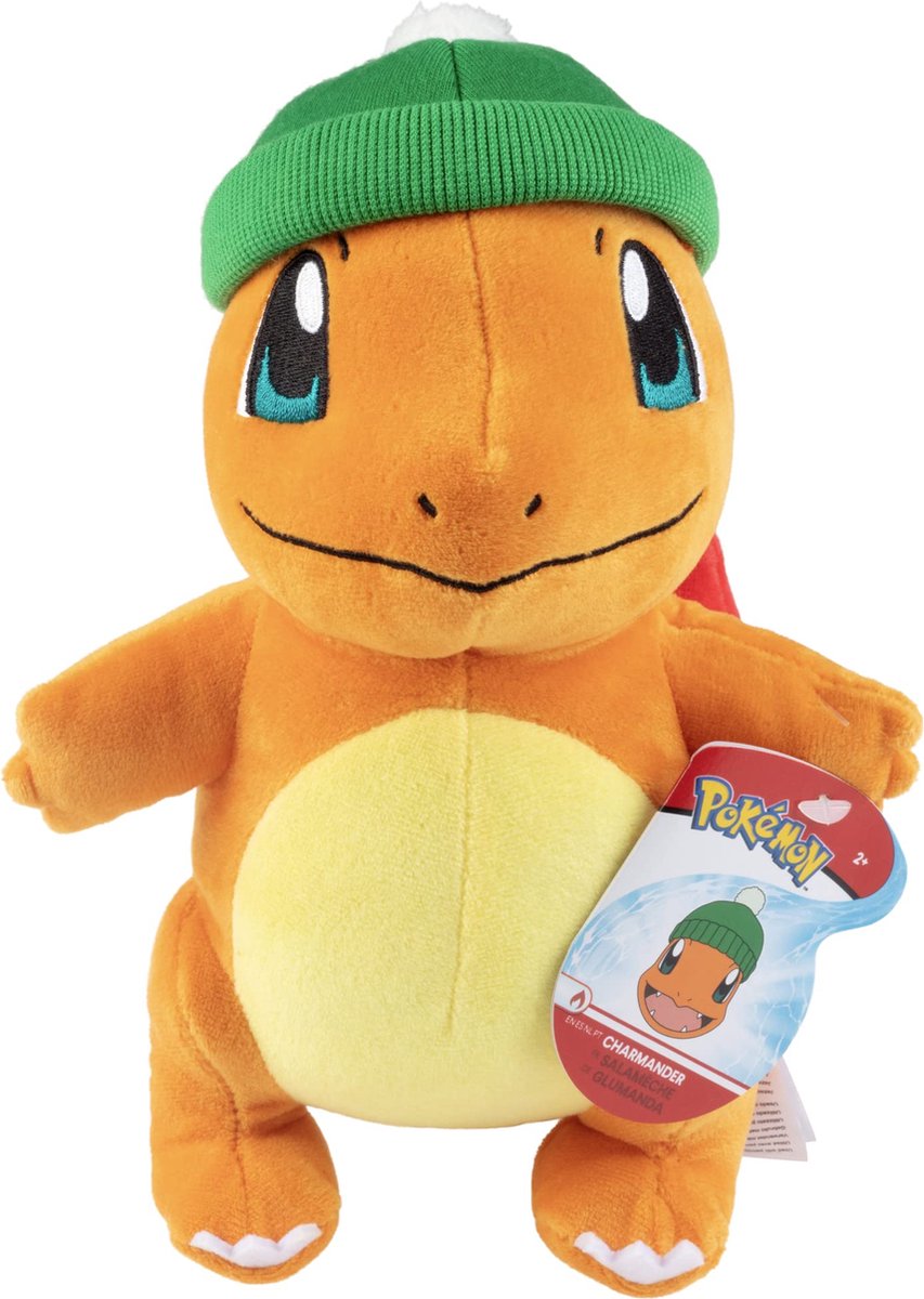 Pokémon holiday pluche - charmander met wintermuts 20 cm