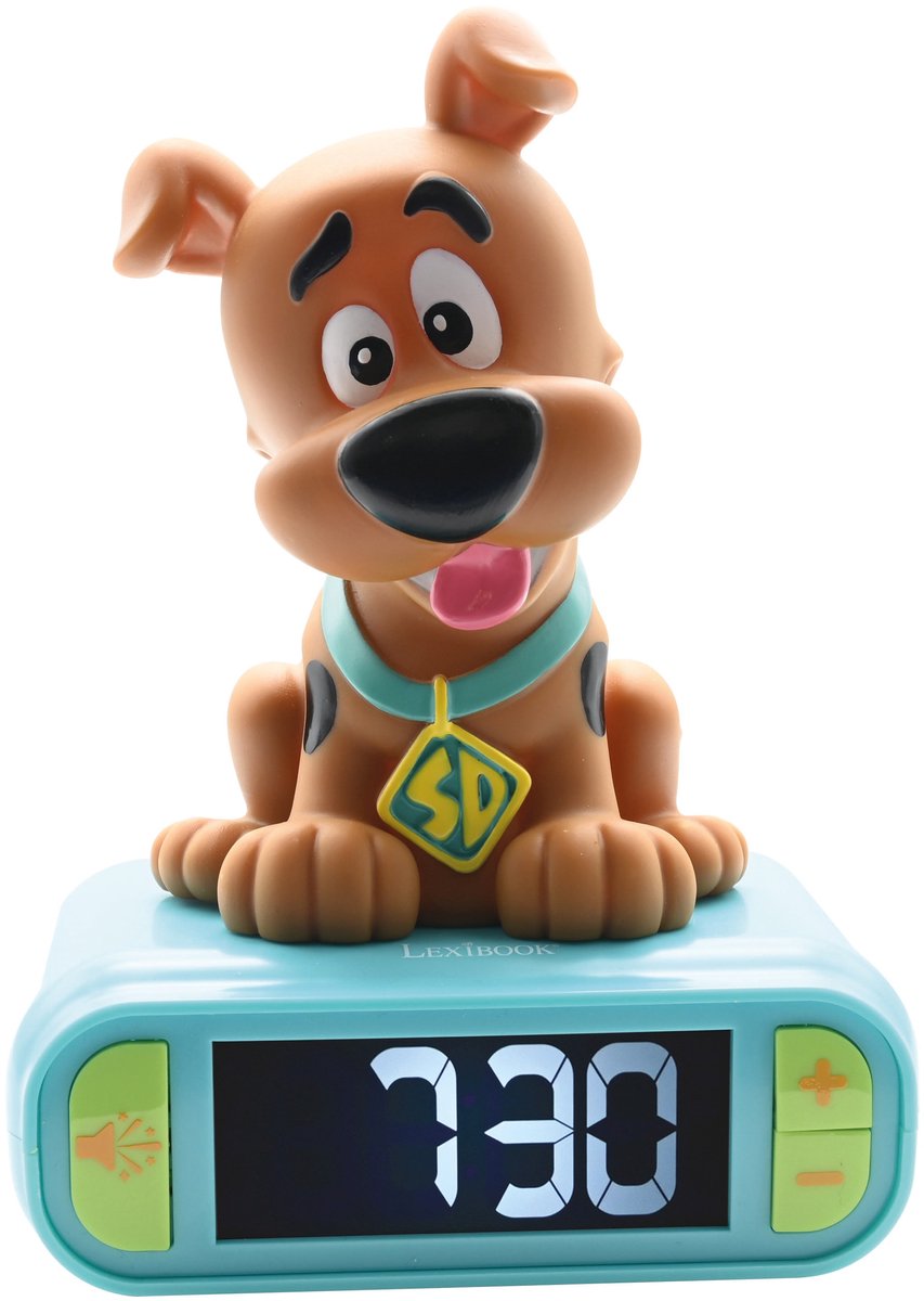 Sveglia digitale Lexibook con luce notturna 3D di Scooby Doo ed effetti sonori
