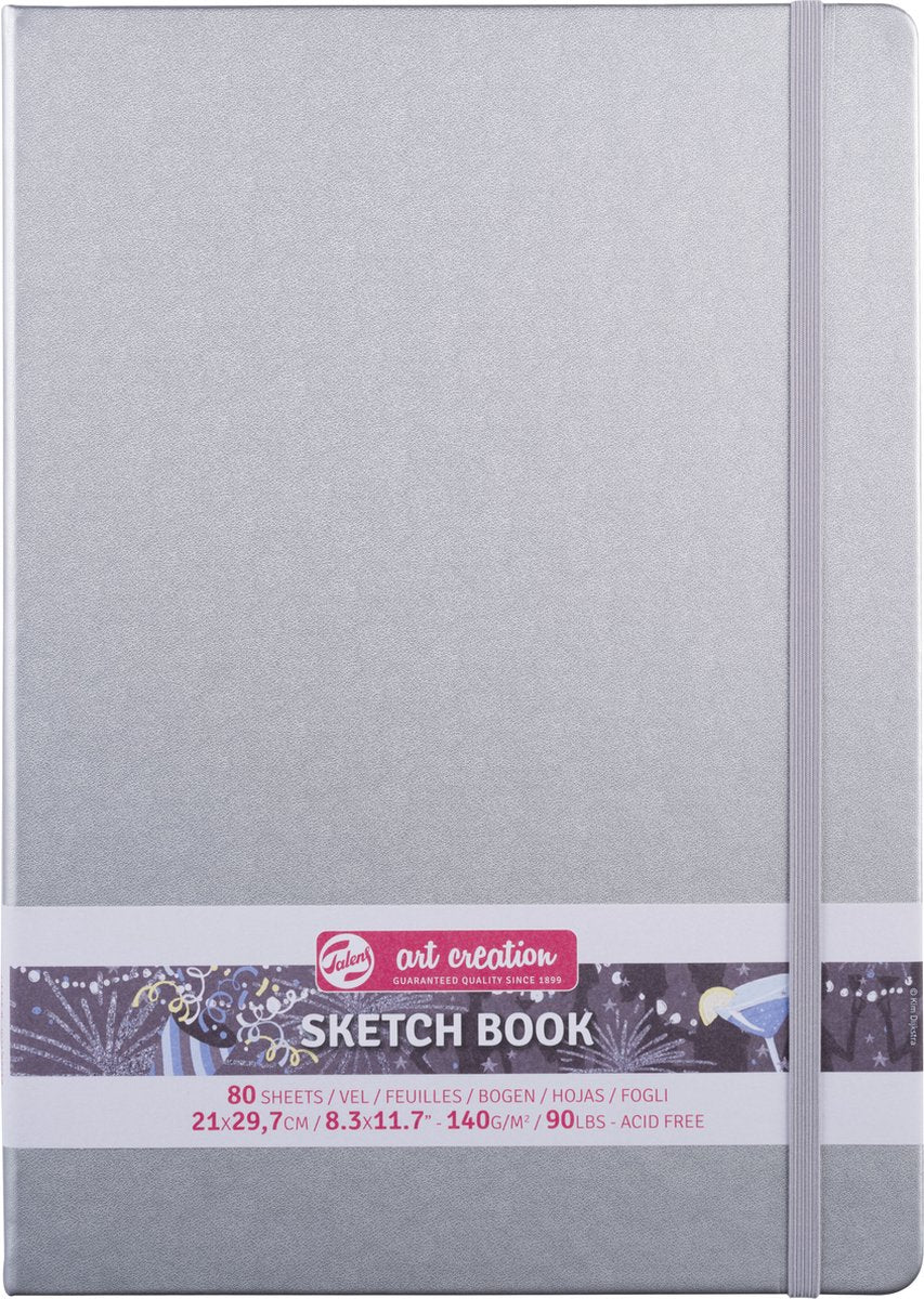 Talens art creation schetsboek blinkend zilver 21 x 29.7 cm 140 g 80 vellen