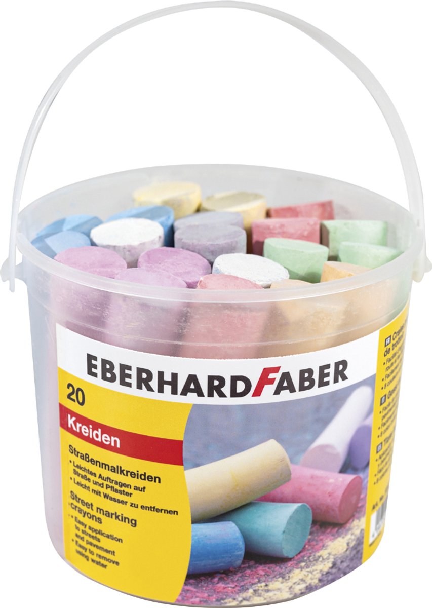 Eberhard Faber Eberhard Faber EF-526599 Sidewalk Chalk Glitter 100 piezas en contenedor